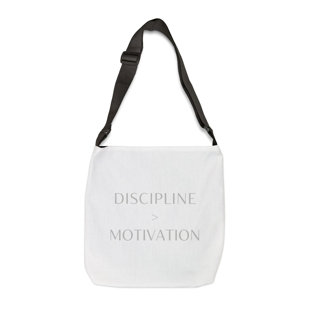 Adjustable Discipline > Motivation Tote Bag | Personalization possible | Multiple Sizes