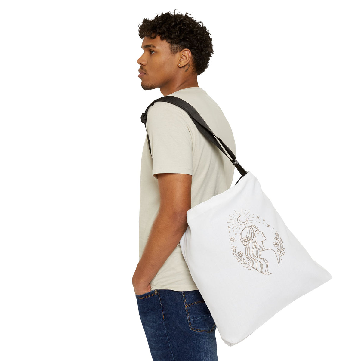 Adjustable Celestial Tote Bag | Personalization possible | Multiple Sizes