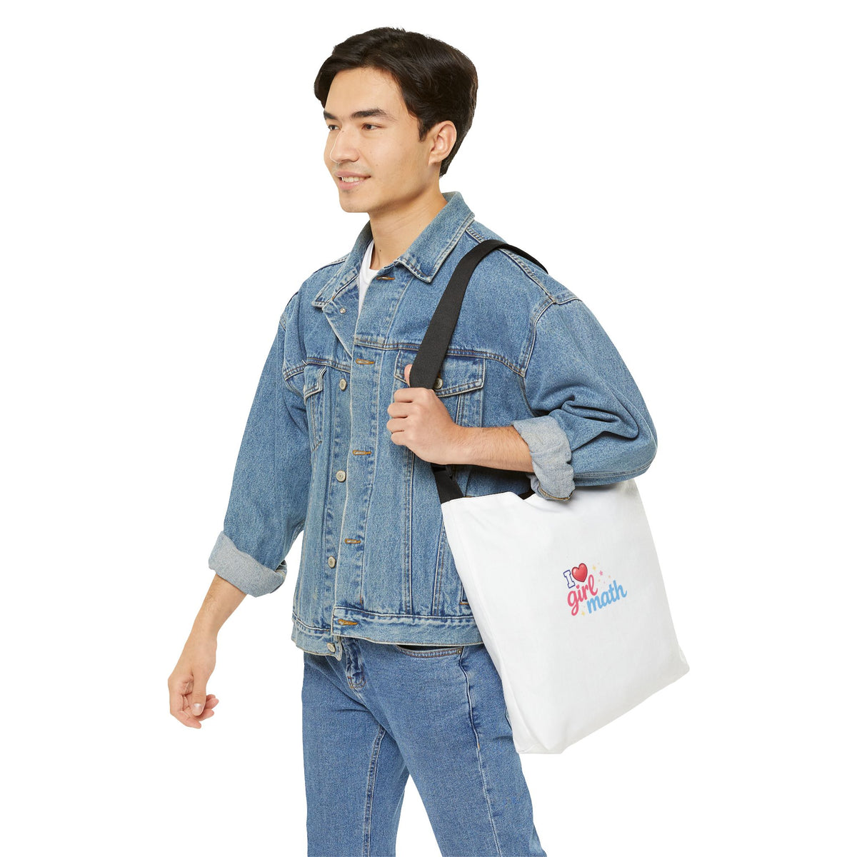Adjustable Girl Math Tote Bag | Personalization possible | Multiple Sizes