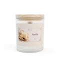 Vanilla Frosted Glass Candle — 11oz Scented Soy Candle with Wooden Lid