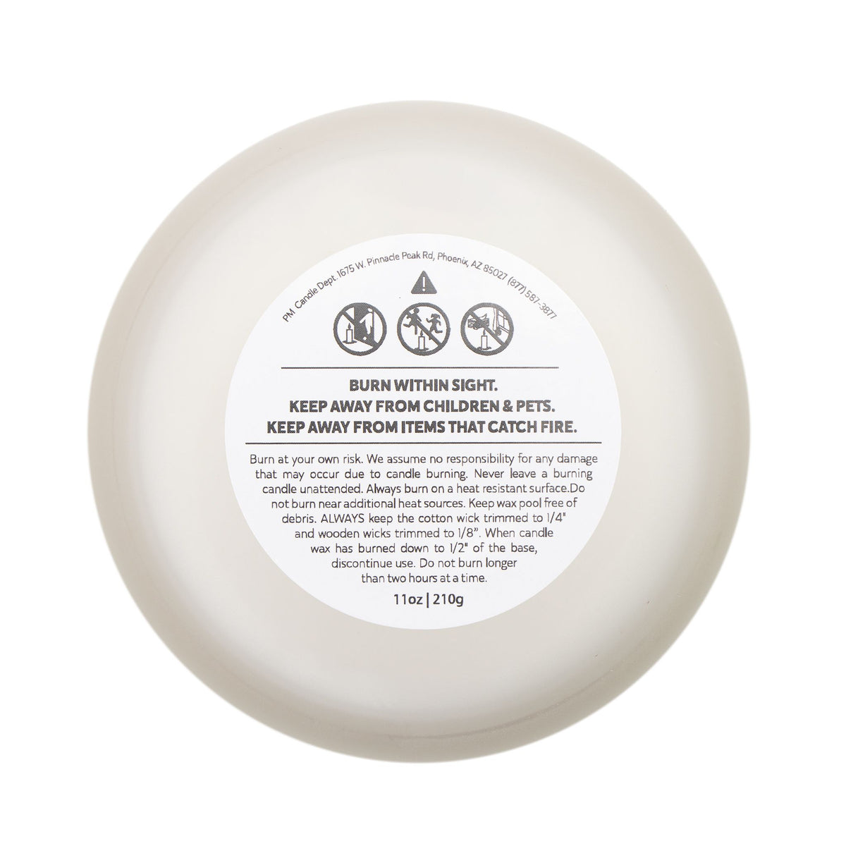 Vanilla Frosted Glass Candle — 11oz Scented Soy Candle with Wooden Lid