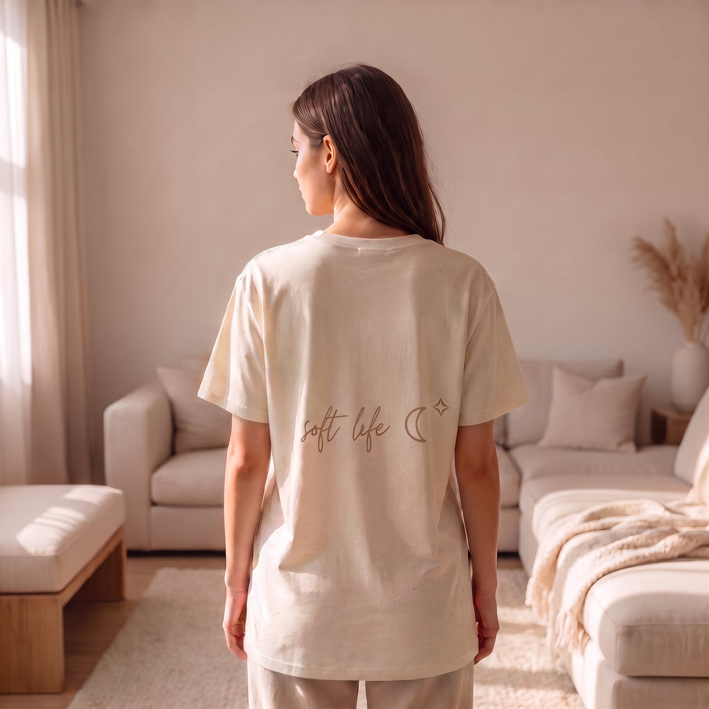 Soft Life T-Shirt with back print | Multiple Colors