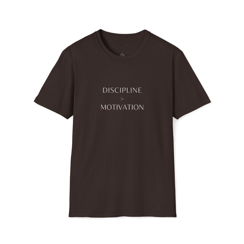 Discipline > Motivation T-Shirt with front and back print | Multiple Colors