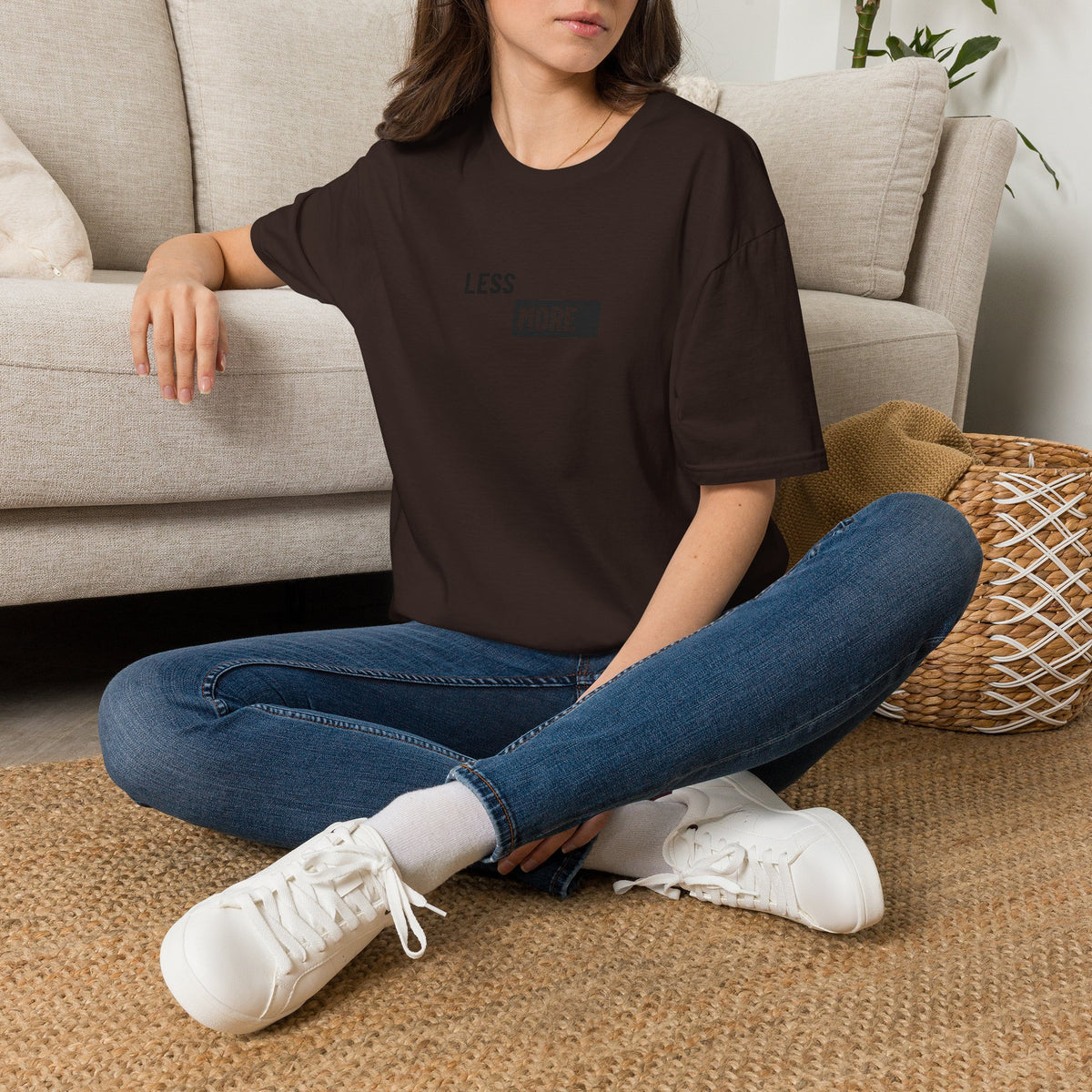 Less Is More T-Shirt with front print | Multiple Colors