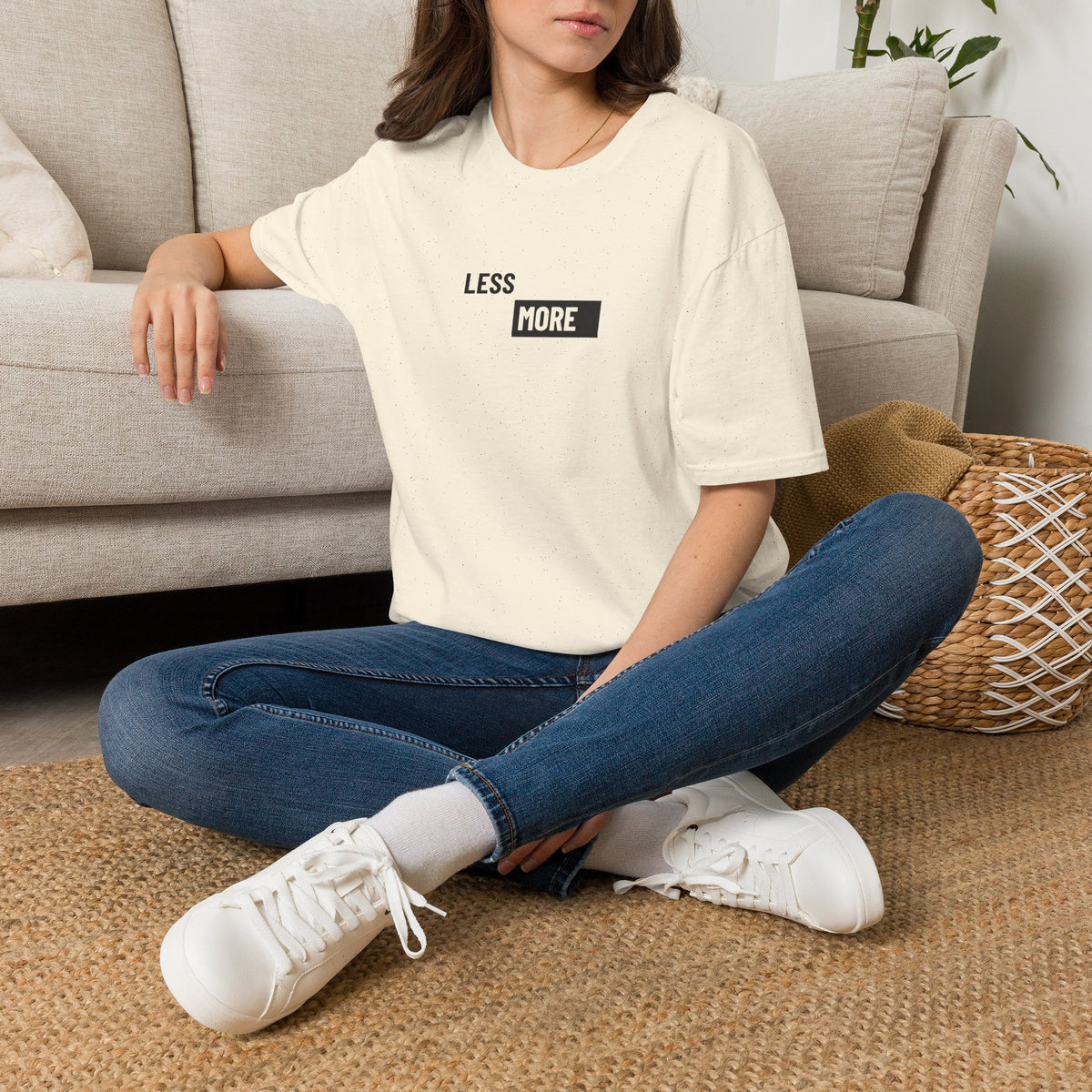 Less Is More T-Shirt with front print | Multiple Colors