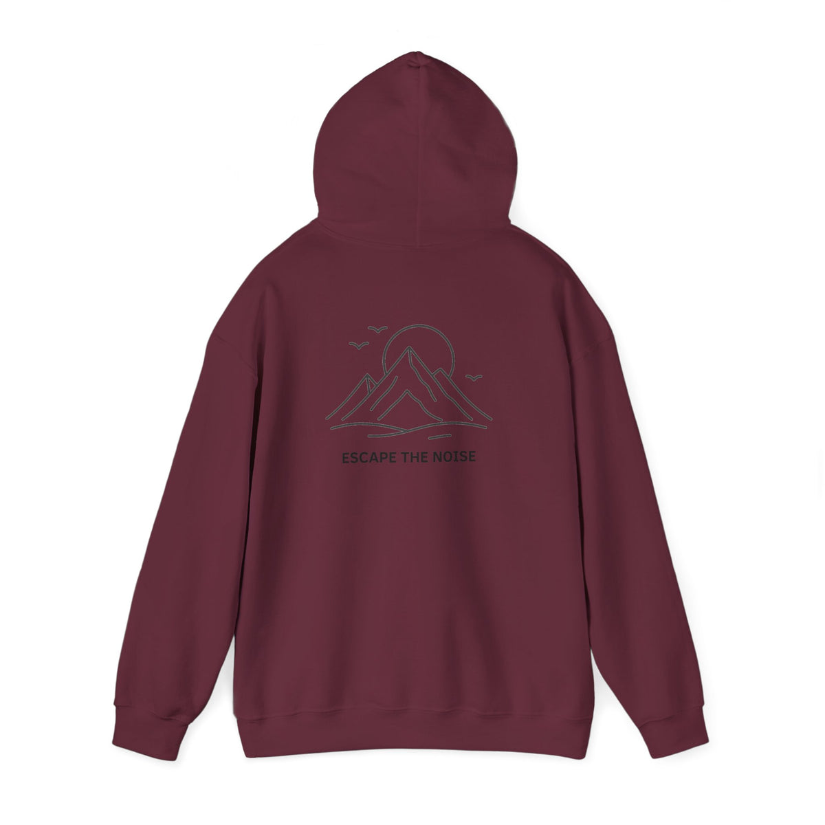 Escape the Noise Hoodie with front and back print | Multiple Colors