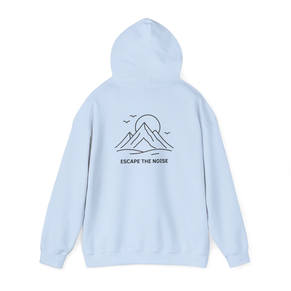 Escape the Noise Hoodie with front and back print | Multiple Colors