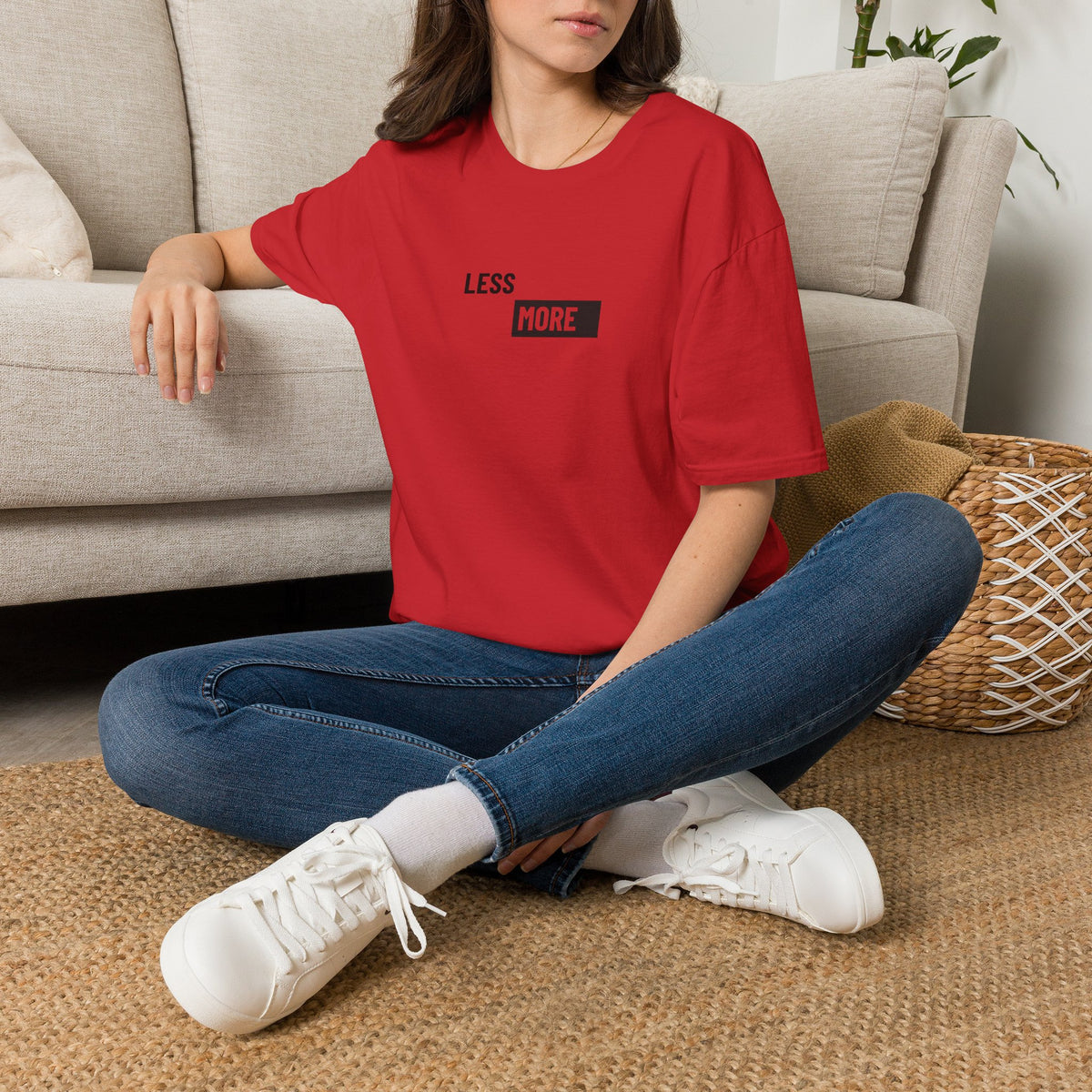 Less Is More T-Shirt with front print | Multiple Colors